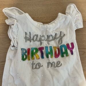 Happy Birthday onesie and tulle skirt